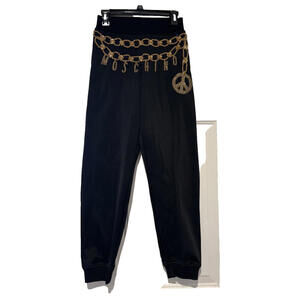 H and M Moschino very oversized 2 stretch blingstretch pants jogger bottom #3134